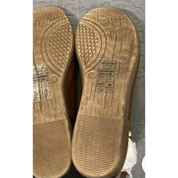 Pierre Dumas Kori Women's Brown Slingback Sandals Peep Toe Low Wedge Heel 10 New - Picture 4 of 5